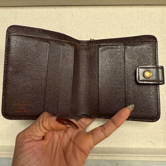 Louis Vuitton Damier Ebene Canvas Compact Zip Wallet - Picture 4 of 7